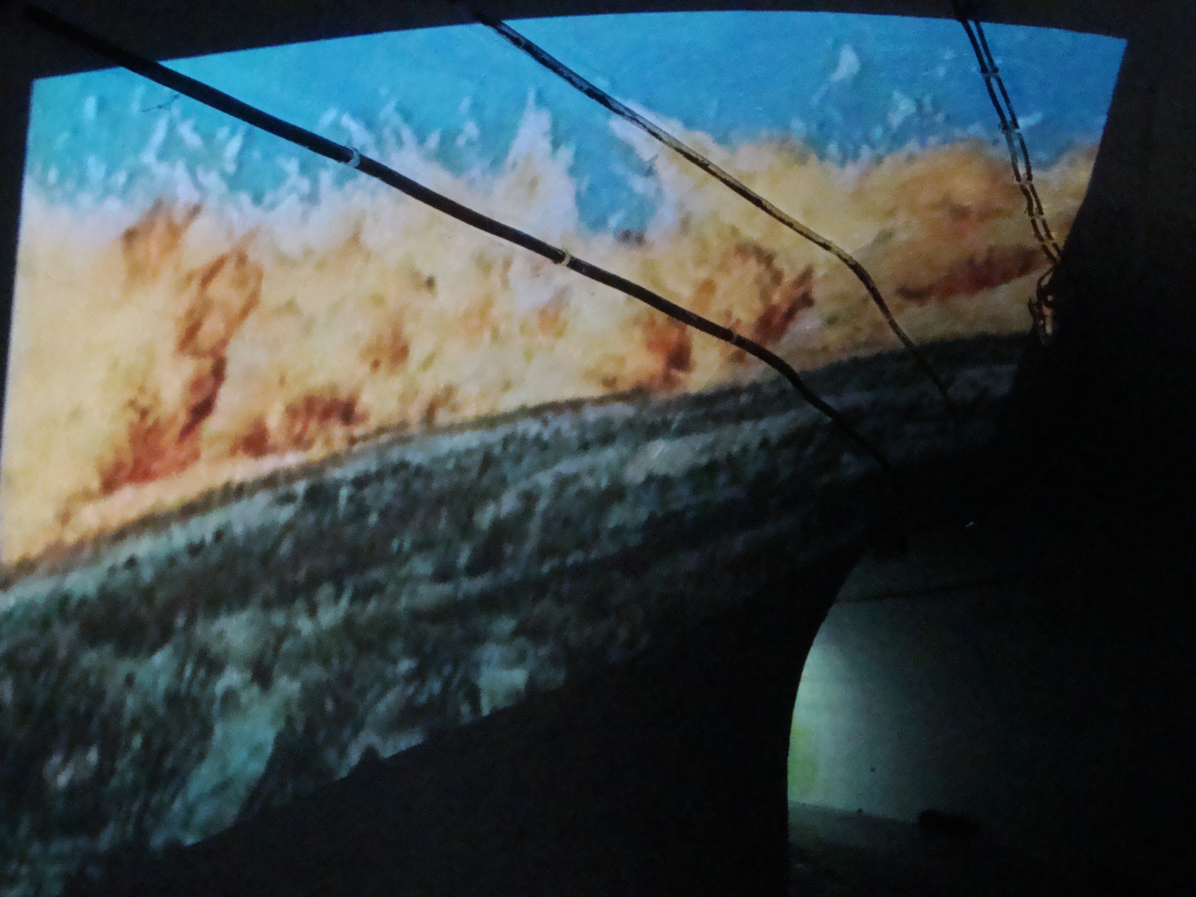 Sz.Berlin live video projection in entrance tunnel 2